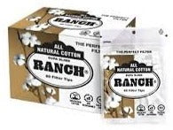 Ranch all-natural cotton supa slim filters: boxed pack with small refill pouch