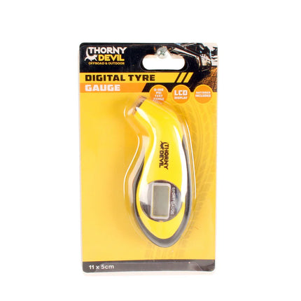 Digital tyre gauge 110 mm retail blister pack with LCD tire gauge