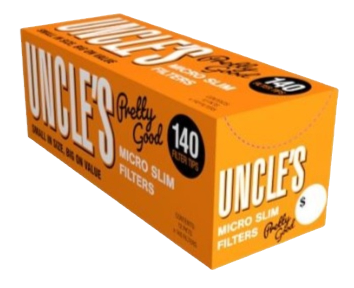 Orange Uncle's Micro Slim filter tips box, 140 tips