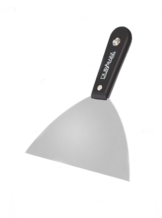 13cm scraper with gray triangular blade and black handle