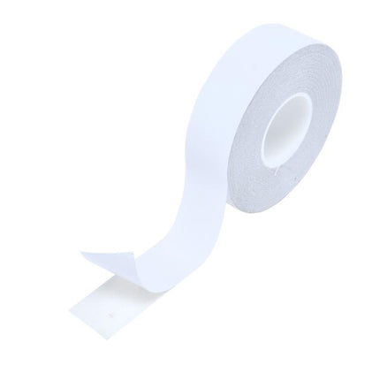Double sided mounting tape roll with backing and loose strip