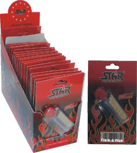Star flint and wick 2-in-1 replacement lighters in display box