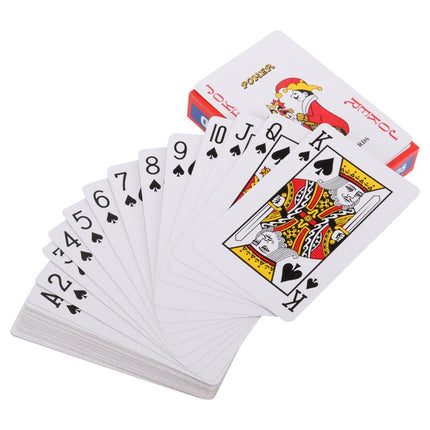 Fan of playing cards with mixed ranks and suits