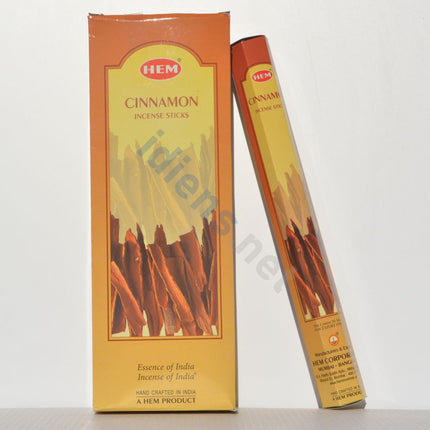 HEM cinnamon incense sticks box with single stick pack