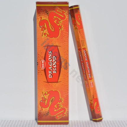 Hem dragons blood incense sticks, red hexagonal sticks with long box