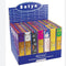 Satya incense display cube with 84 rectangular incense boxes, blue and yellow packaging