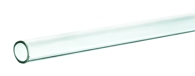 Glass tube straw stem, 40 cm, tinted green glass tube with open ends