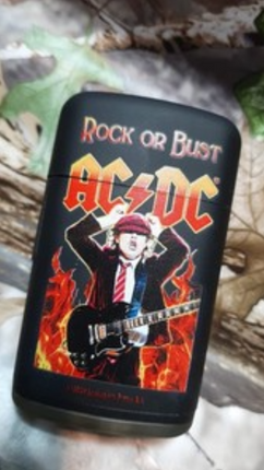 Black Rock or Bust AC/DC graphic jet lighter