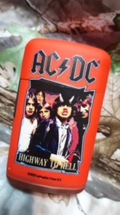 Orange AC/DC Highway to Hell graphic jet lighter