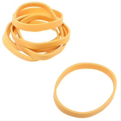 Yellow thick rubber bands, 6mm, loose loops