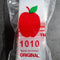 Apple print ziplock storage bag, 1010 size, clear plastic, single bag